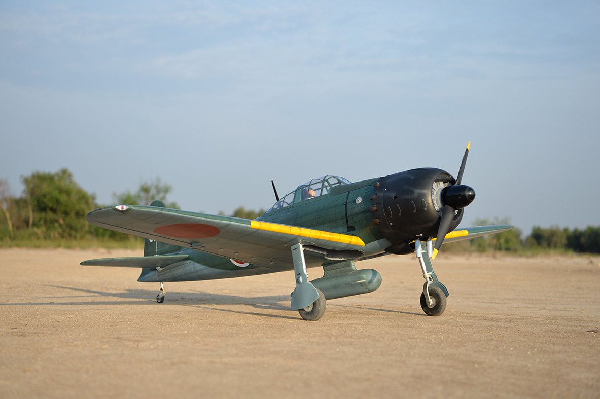 BH180 - Mitsubishi A6M ZERO 2385mm 94” 50-60cc ARF W/Electric Retract - Image 3